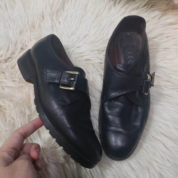 leone Shoes - Leone vintage black leather loafers size 5